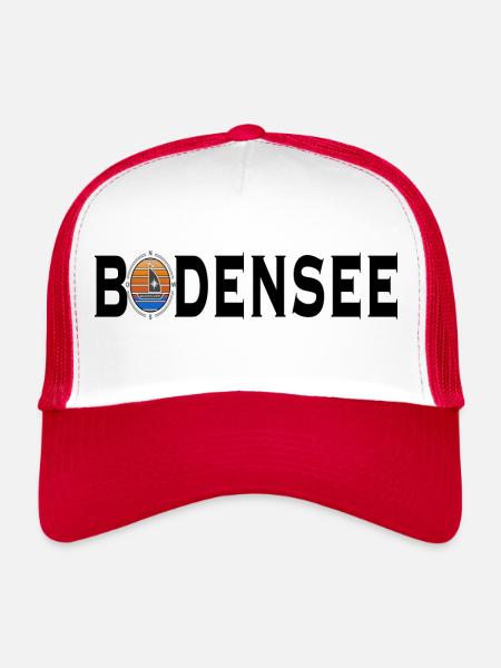 Lake Constance - Trucker Cap - white/red - Front