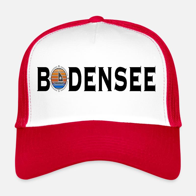Lake Constance - Trucker Cap - white/red