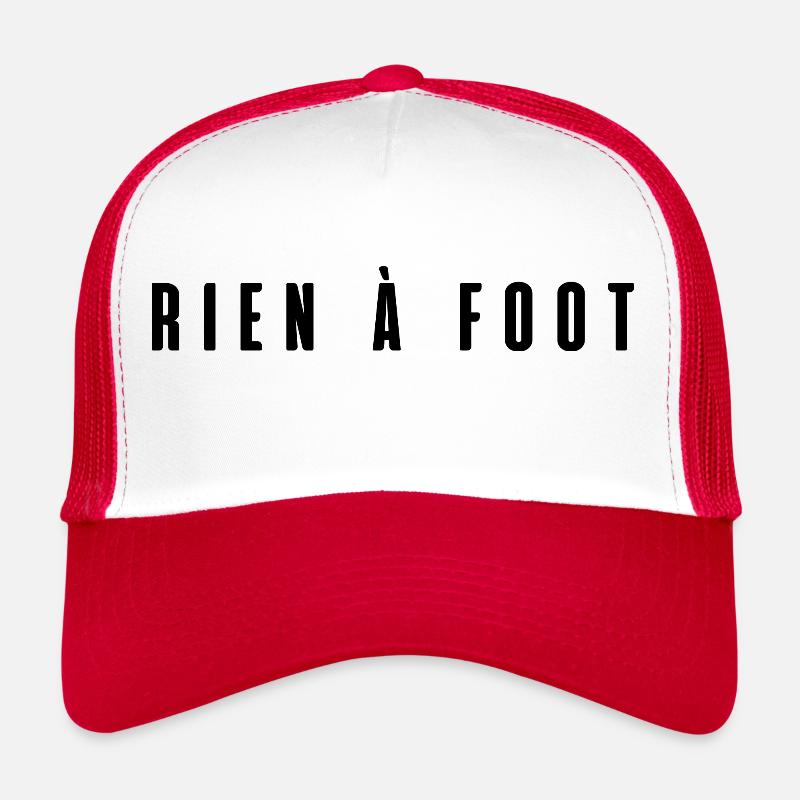 rien à foot - Casquette trucker  - blanc/rouge