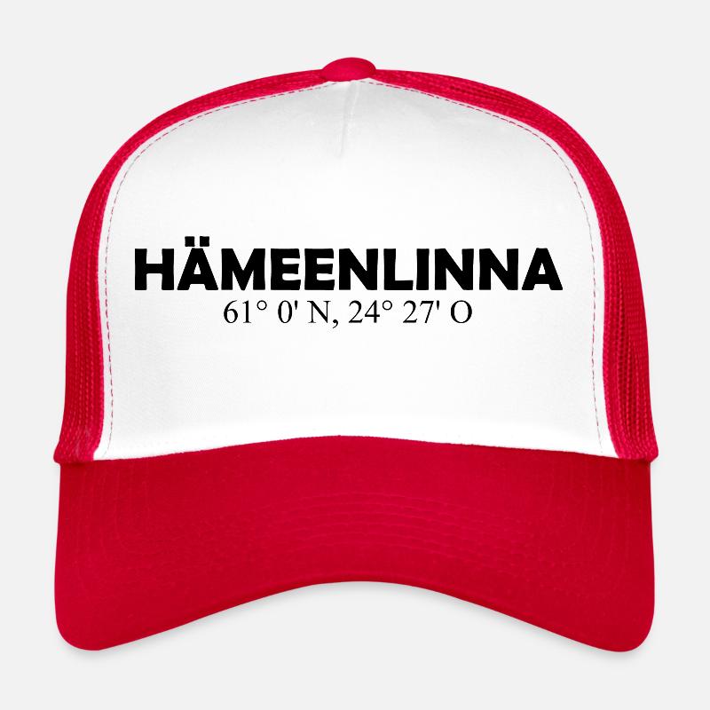 Hämeenlinna Finland Coordinates Longitude Latitude Trucker Cap