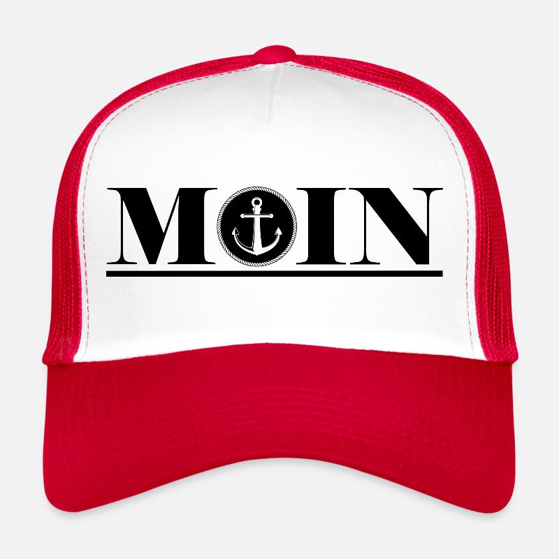 Moin - Trucker Cap - Weiß/Rot