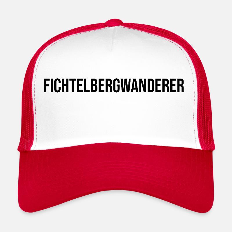 Fichtelbergwanderer Erzgebirge - Trucker Cap - Weiß/Rot
