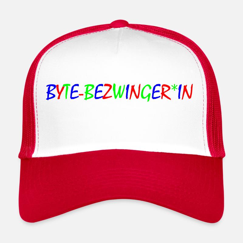 Byte Conqueror – Colorful Typography Trucker Cap