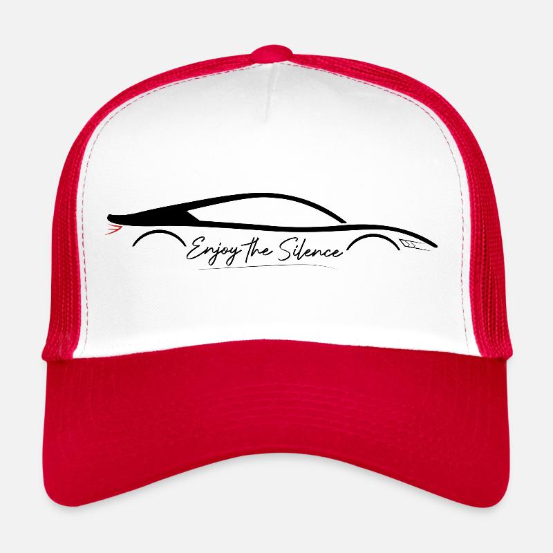 Enjoy The Silence - Trucker Cap - Weiß/Rot
