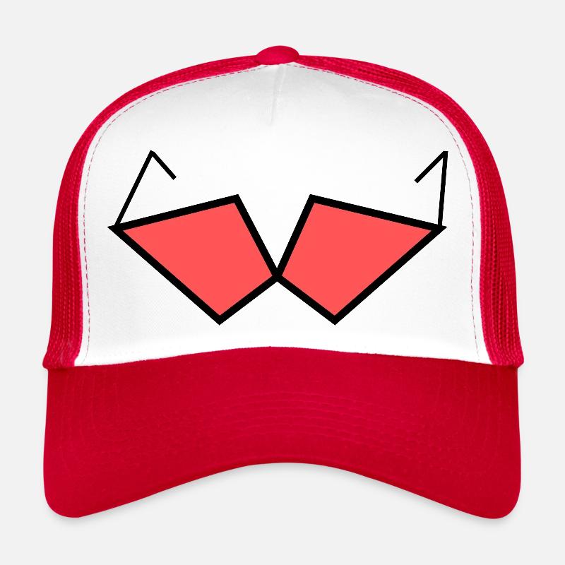 Pink glasses - Trucker Cap - white/red