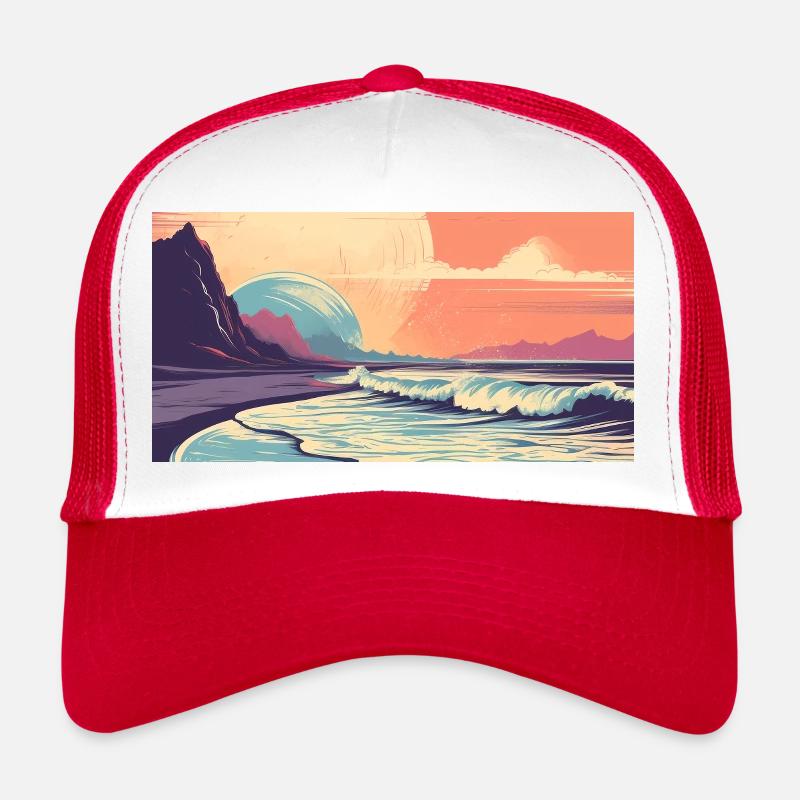 Des vacances et des couchés de soleil ! Casquette trucker 