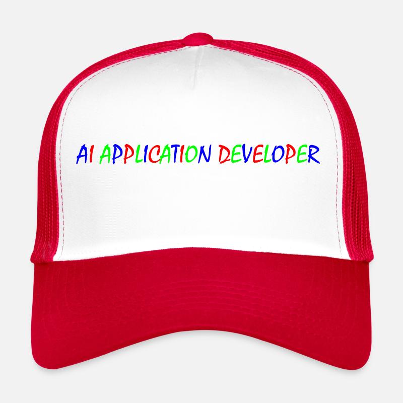 AI Application Developer – Colorful Typography Trucker Cap