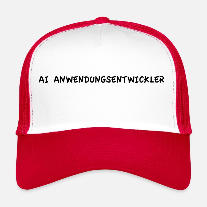 AI Application Developer - Trucker Cap - white/red