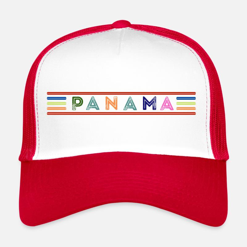 PANAMA - Casquette trucker  - blanc/rouge