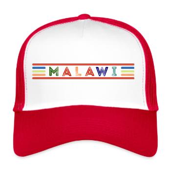 MALAWI - Trucker Cap - white/red - Front