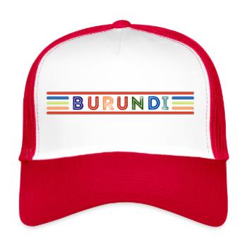 BURUNDI - Trucker Cap - white/red - Front