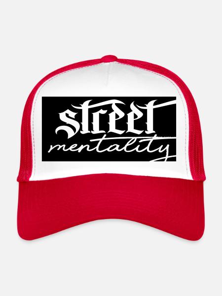 street mentality - Trucker Cap - white/red - Front