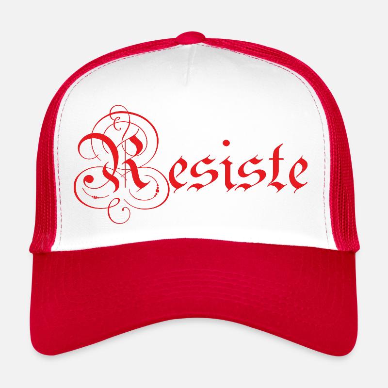 resiste rouge Casquette trucker 