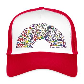 Pride (Marche des fiertés) - Casquette trucker  - blanc/rouge - Devant
