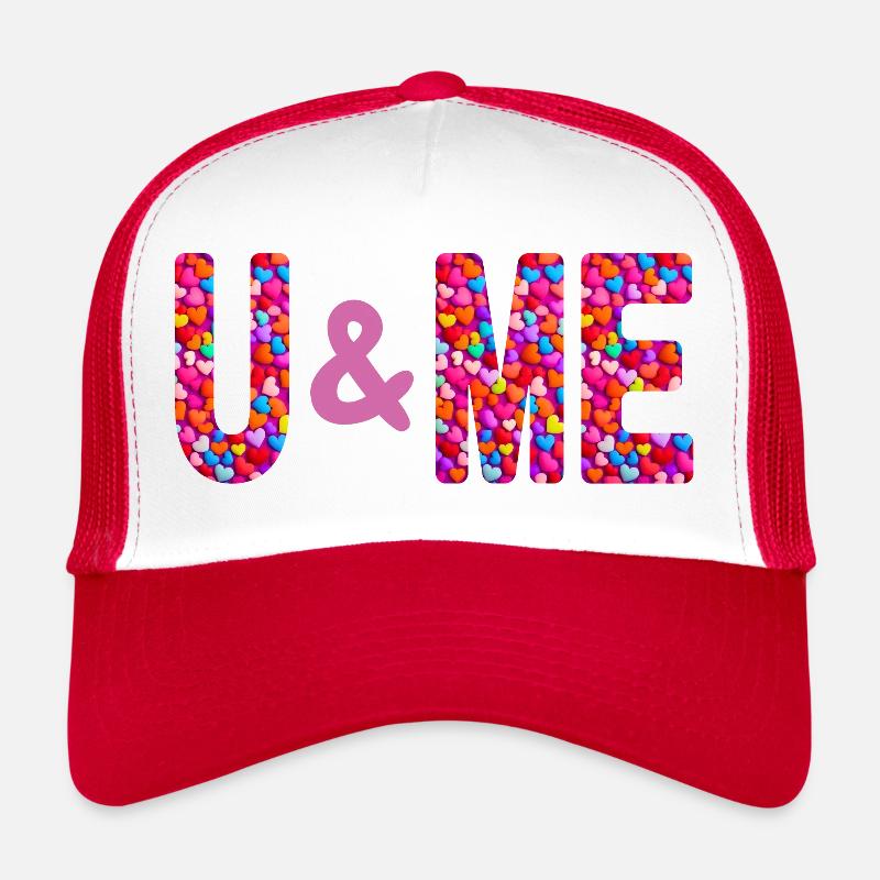 u and me - Trucker Cap - white/red