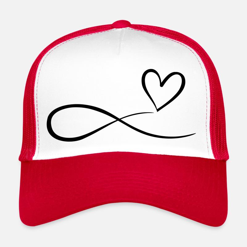 Heart Frills Infinity Symbol Infinity Symbol - Trucker Cap - white/red