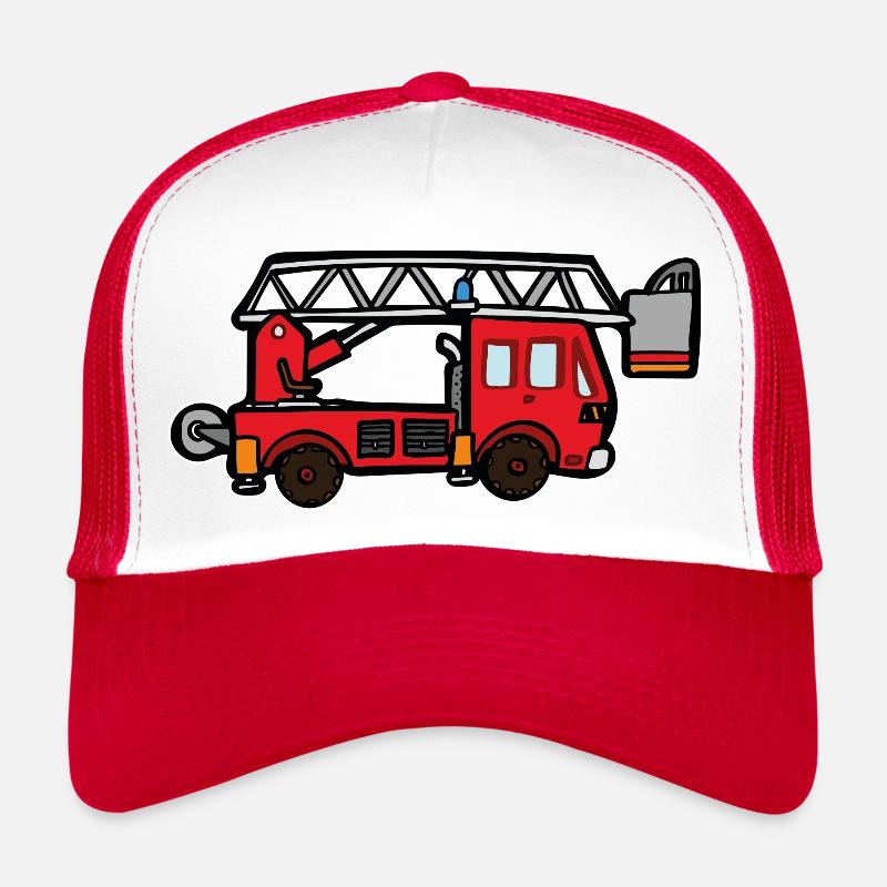 Camions d’échelles de pompiers Casquette trucker 