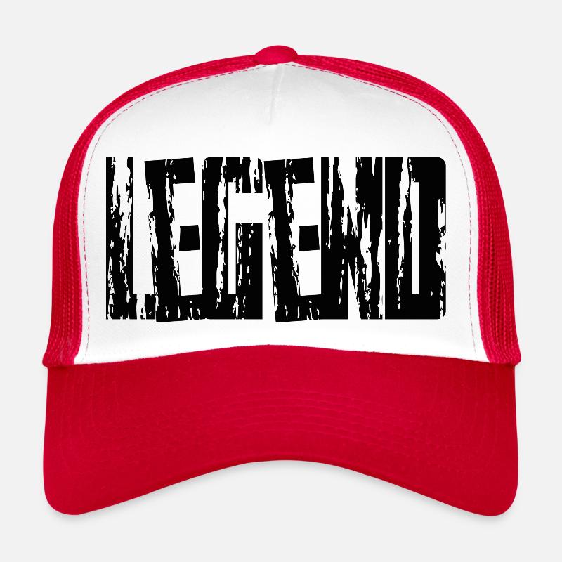 LAYING - Trucker Cap - white/red