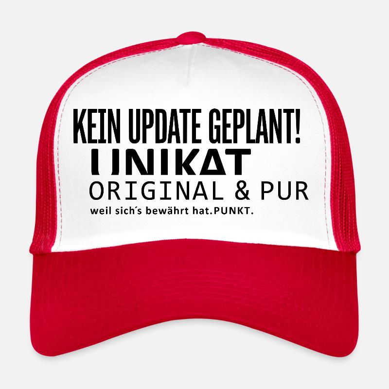 No update planned! - Trucker Cap - white/red