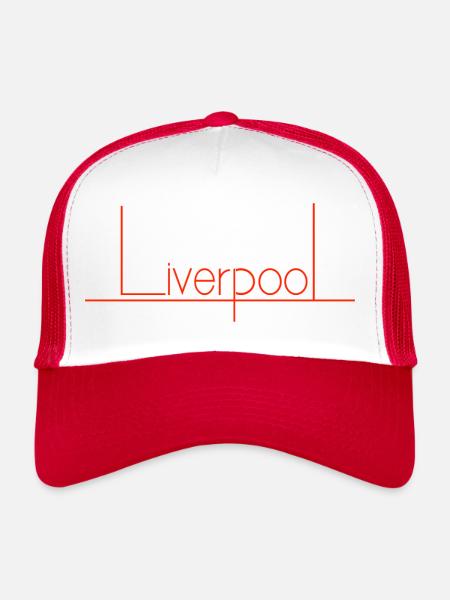 LE + LU - Trucker Cap - white/red - Front