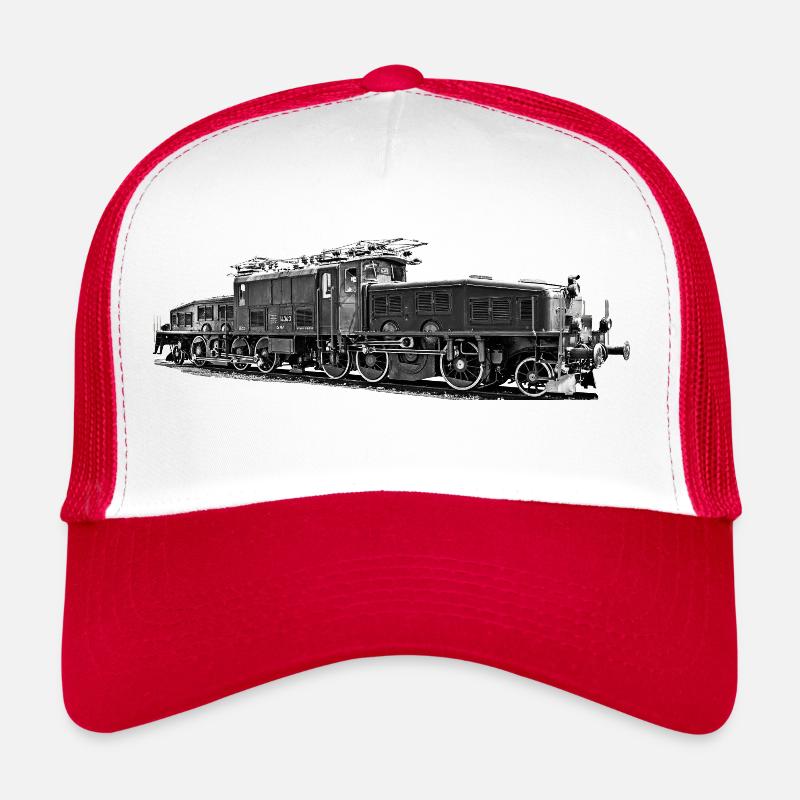 Lokomotive Krokodil Be 6/8 - Trucker Cap - Weiß/Rot