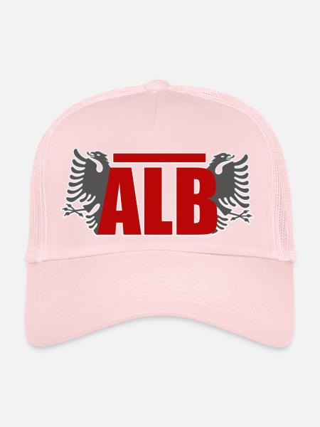 ALB - Albaner - Albanien - Trucker Cap - Hellrosa - Vorne