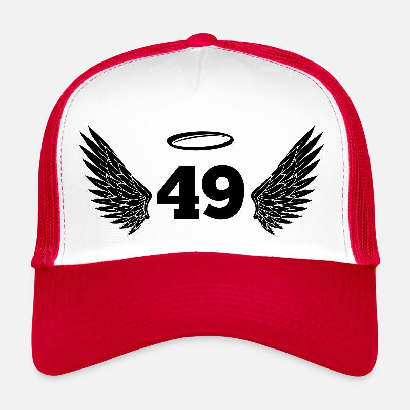 Numéro 49 ange - 49e anniversaire ailes Casquette trucker 
