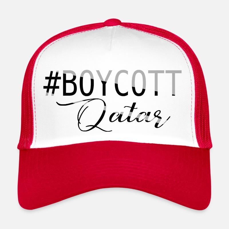 BOYKOTT KATAR - Trucker Cap - white/red