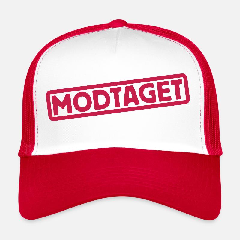 Modtaget (rød) - Trucker Cap - white/red