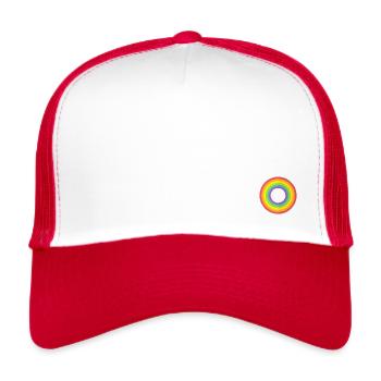 LGBT Perfect Round Rainbow Circle - Casquette trucker  - blanc/rouge - Devant