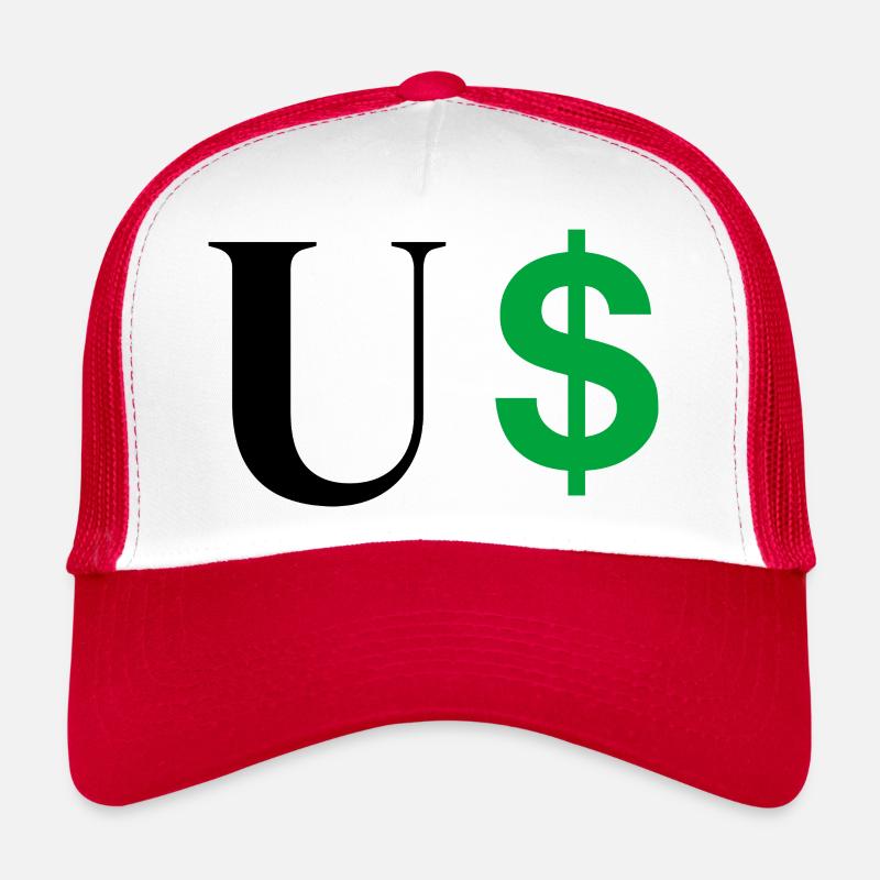 Lettre u dollar Casquette trucker 