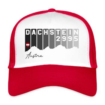 Dachstein Austria Schladming Styrie Retro Berg - Casquette trucker  - blanc/rouge - Devant