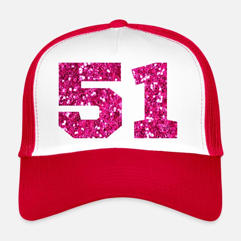Nummer 51 Rosa Glitzer - 51. Jahrestag Trucker Cap