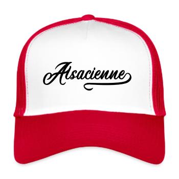 Alsacienne - Casquette trucker  - blanc/rouge - Devant