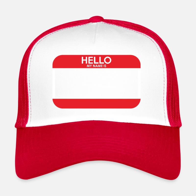 blank name tag my name is Trucker Cap