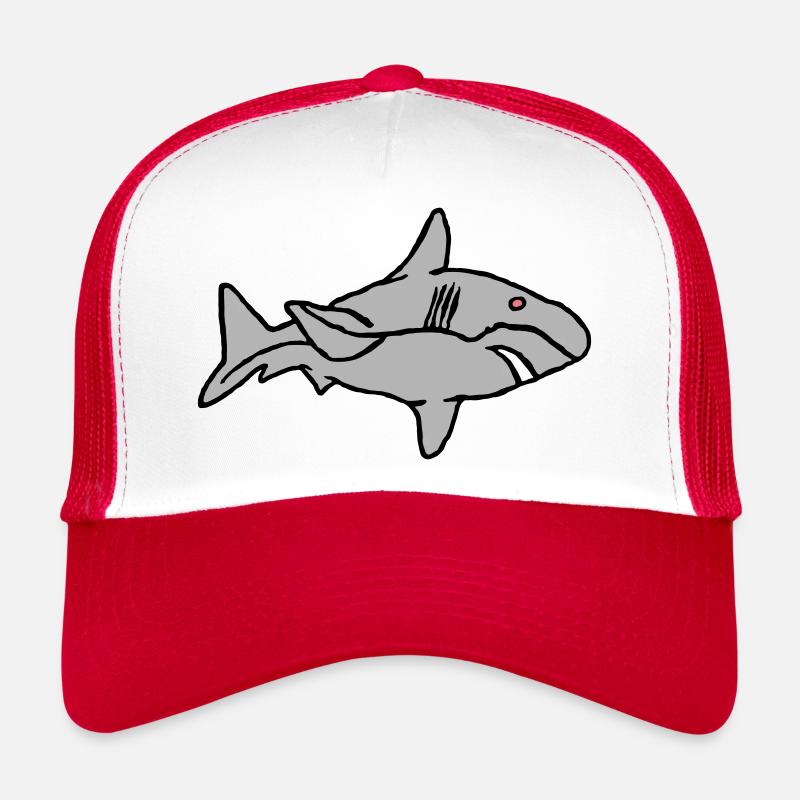 Fisch Hai Raubfisch Räuber Wasser Graffiti Ozean Trucker Cap