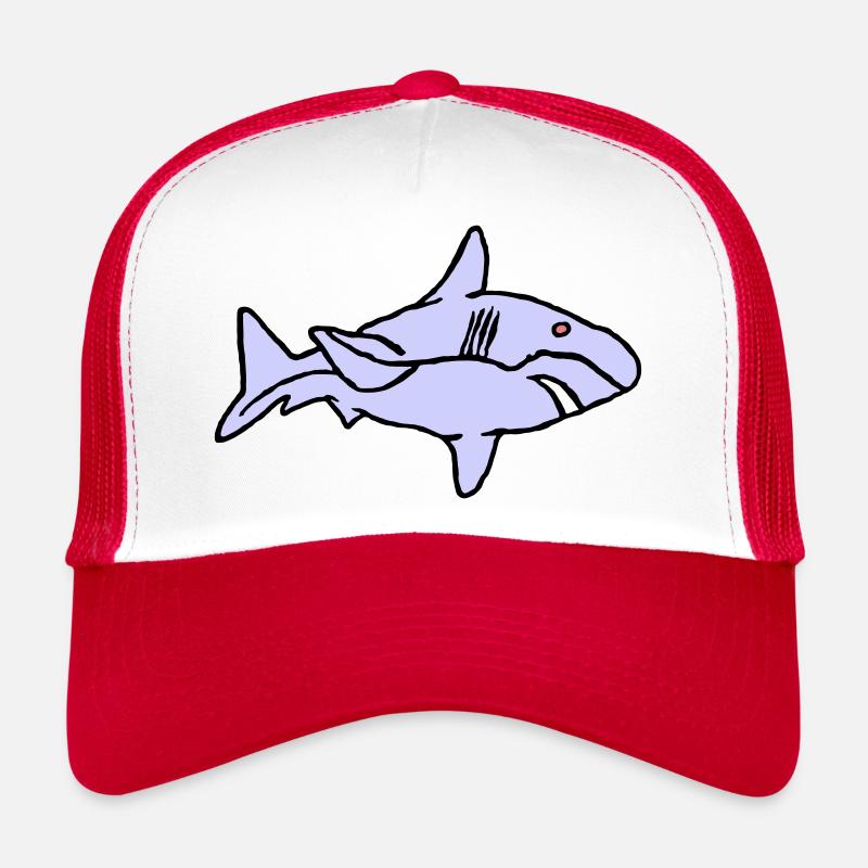 Poisson Requin Prédateur Eau Graffiti Océan Casquette trucker 