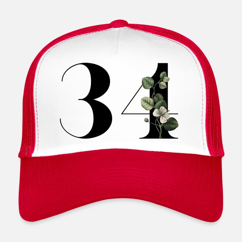 Nummer 34 Blumengrün - 34. Blumengeburtstag Trucker Cap