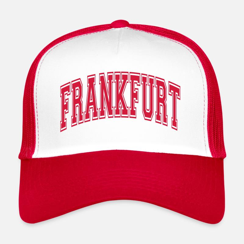 Frankfurt - Trucker Cap - Weiß/Rot