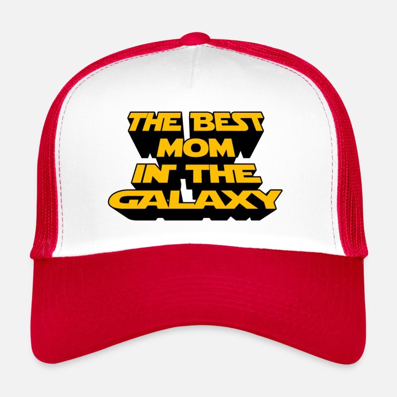 THE BEST MOM IN THE GALAXY - Trucker Cap - white/red