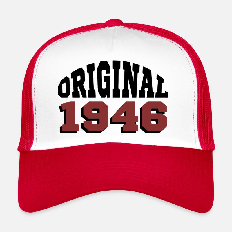 Original 1946 - Casquette trucker  - blanc/rouge