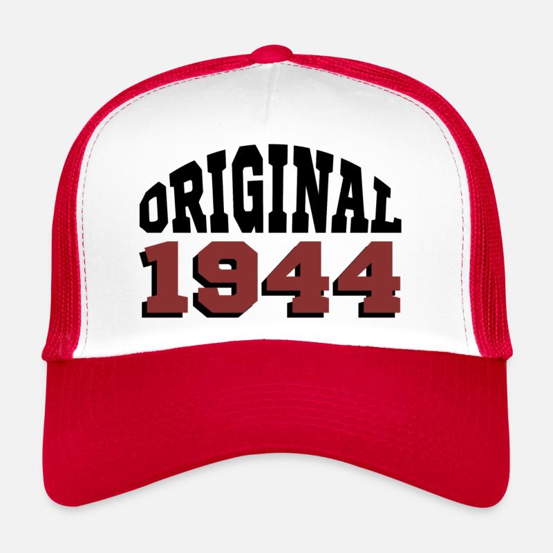 Original 1944 - Casquette trucker  - blanc/rouge