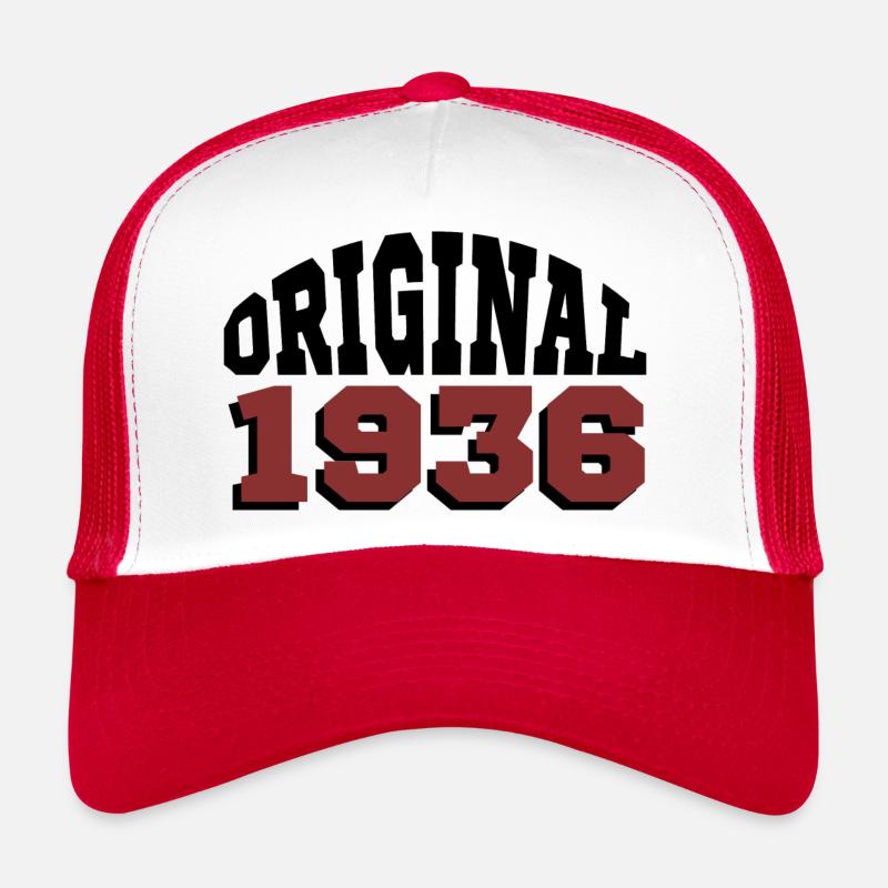 Original 1936 - Trucker Cap - Weiß/Rot