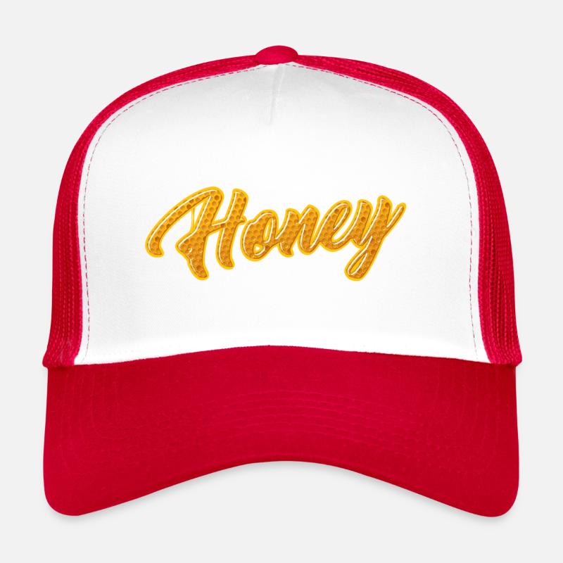 Honey Honey Bee Beekeeper Graffiti Lettering Trucker Cap