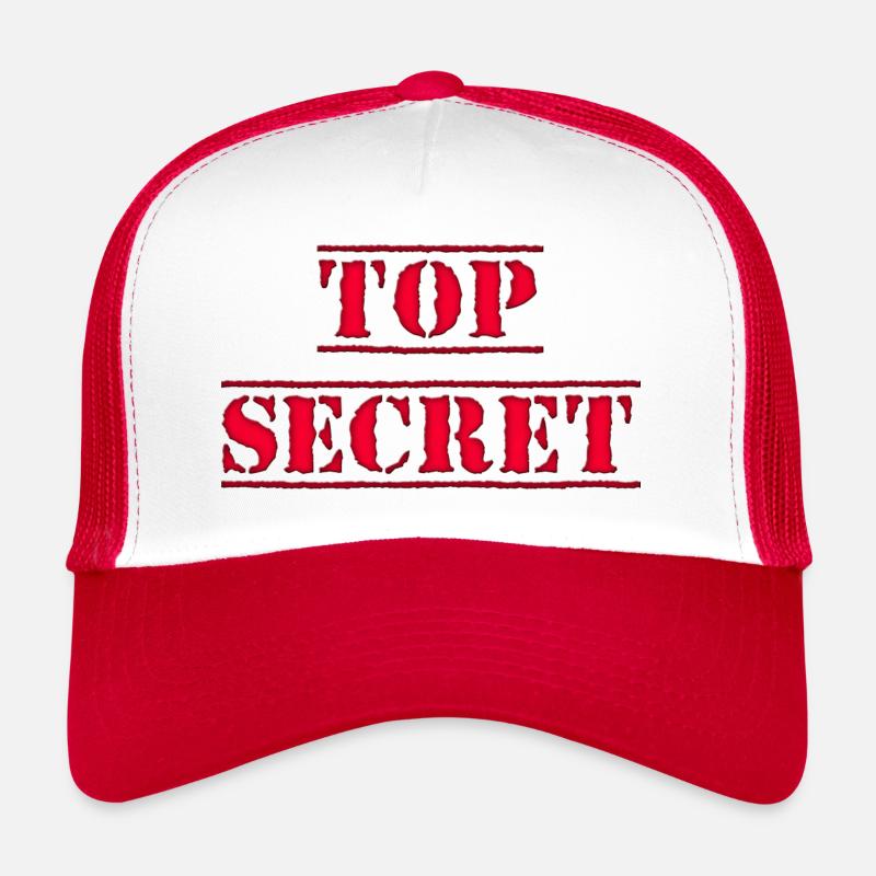 Top Secret - Trucker Cap - white/red