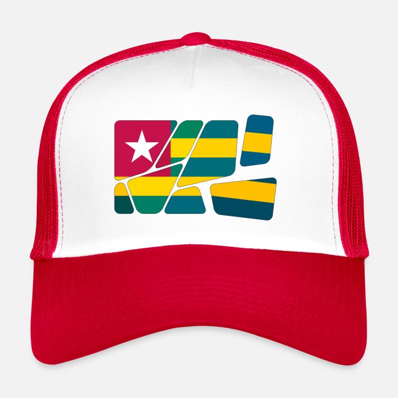 Togo - Trucker Cap - Weiß/Rot