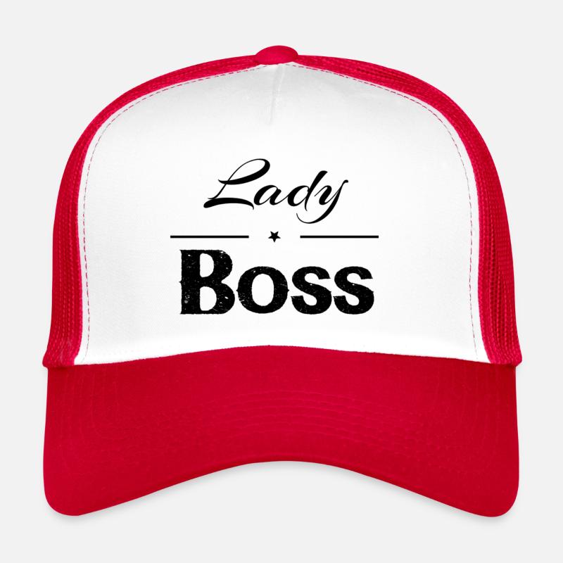 Lady Boss - Casquette trucker - blanc/rouge