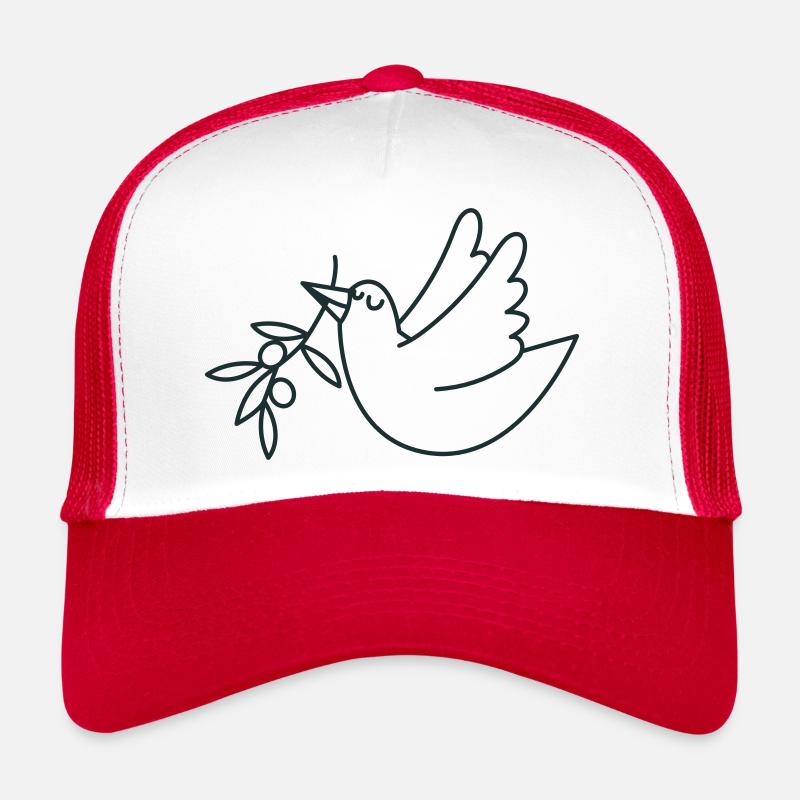 Happy dove with an olive branch Trucker Cap