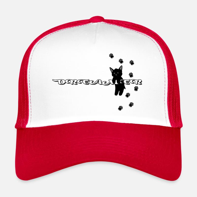 Dreamer cat - Casquette trucker - blanc/rouge