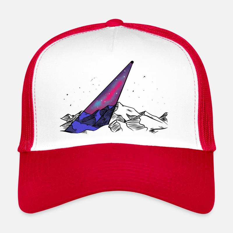 Starry Sky - Trucker Cap - white/red